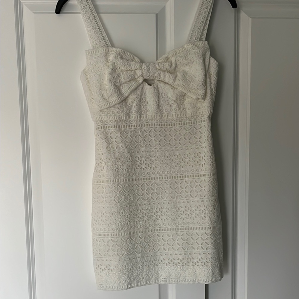 Self portrait eyelet lace mini dress NWOT